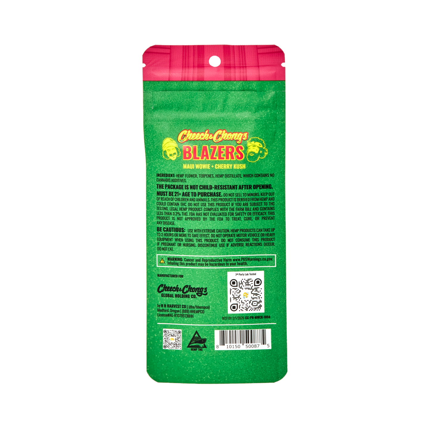 Cheech and Chongs Blazers - Maui Wowie+Cherry Kush - Preroll image 1