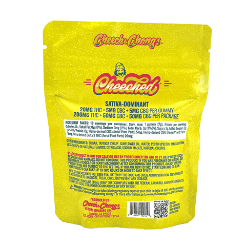 Sativa Delta-9 THC Gummies - Pink Lemonade (200 mg THC + 50 mg CBC + 50 mg CBG)