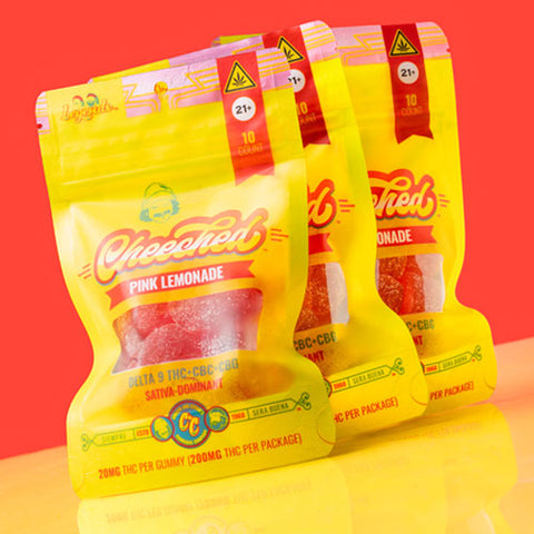 Sativa Delta-9 THC Gummies - Pink Lemonade (200 mg THC + 50 mg CBC + 50 mg CBG)