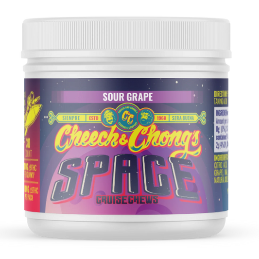 Space Chews Delta-9 THC Gummies - Sour Grape (300 mg THC)