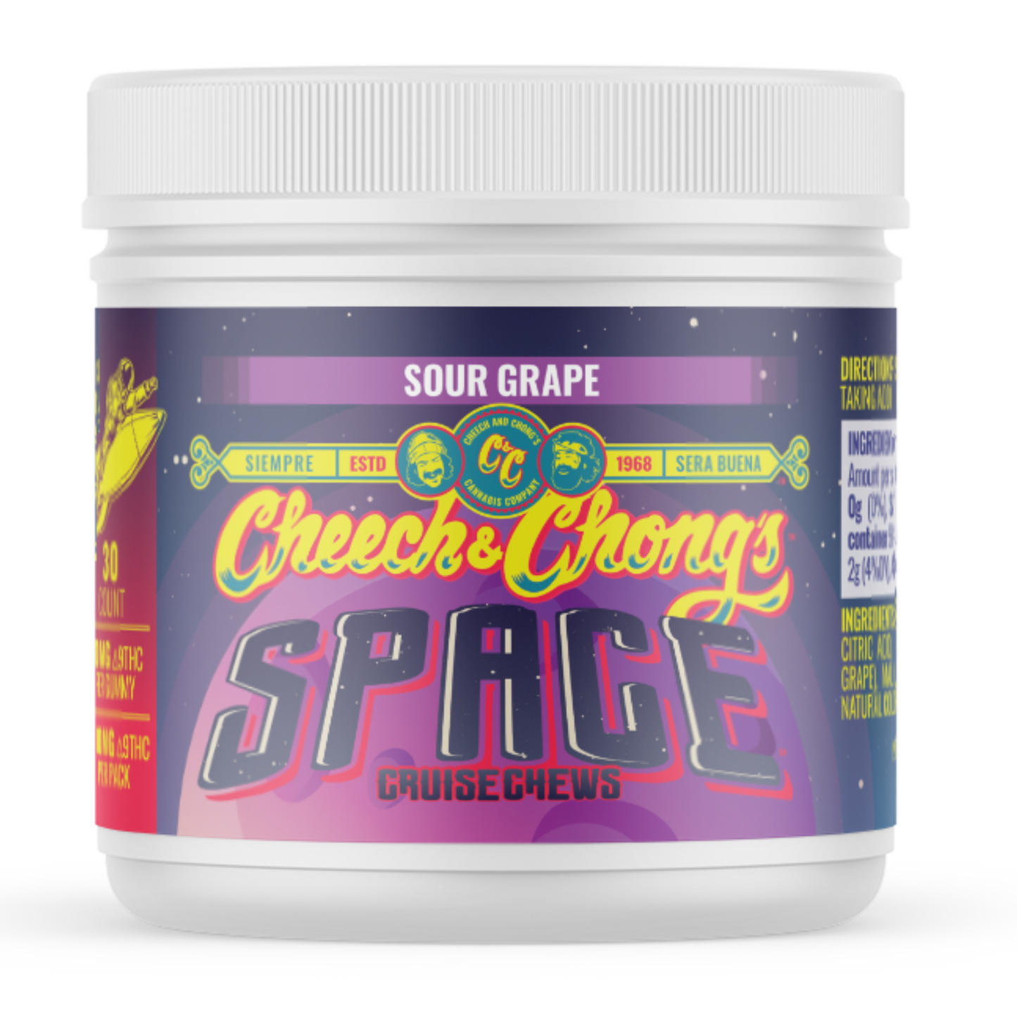 Blast Off With Cheech & Chong’s Triple-Strength Sour Grape Space Chews (Limited Time Only) offer